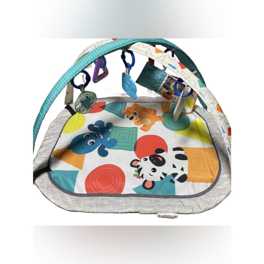 Baby Einstein Colorful Animal Baby Play Gym - Teal, Orange, Red, Blue, White
